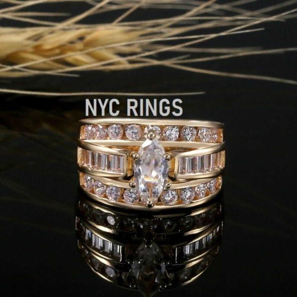 MARQUISE BRIDAL RING - Picture 4 of 6